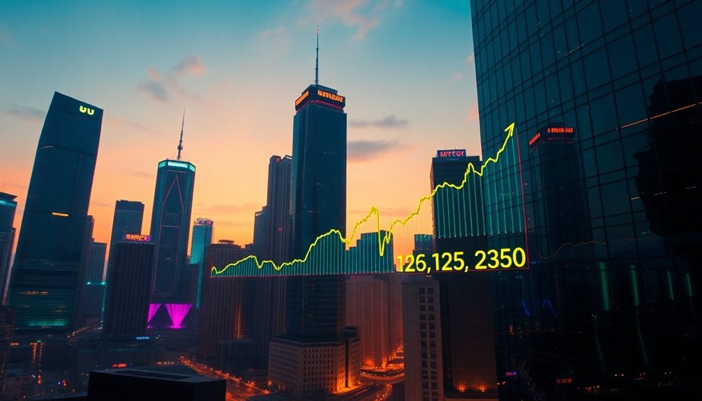 predicted values between ranges