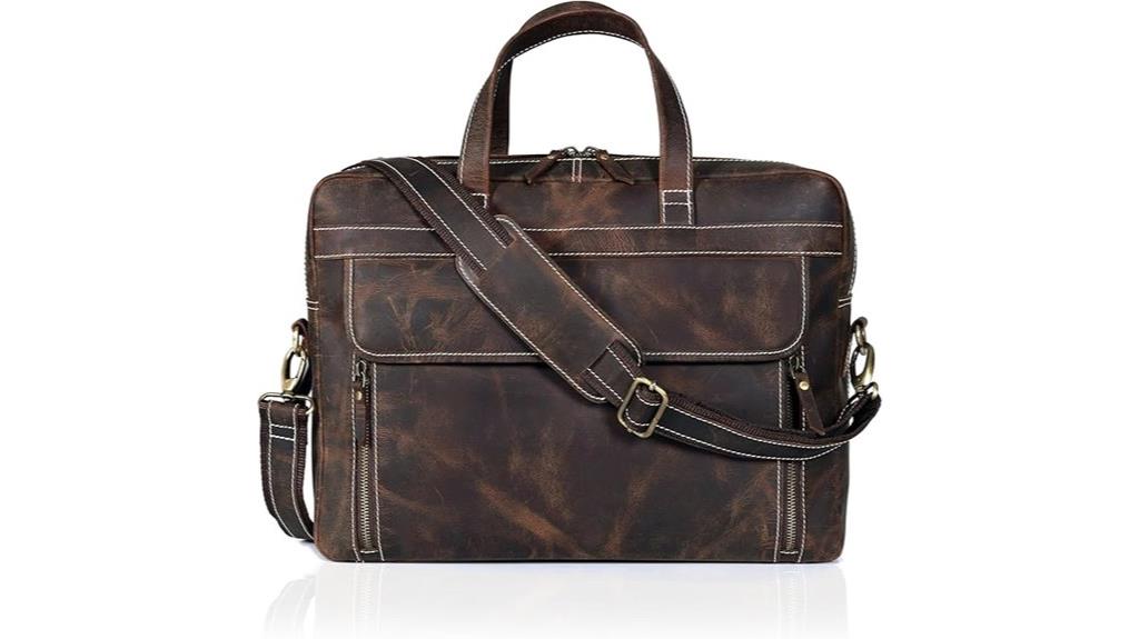 18 inch leather briefcase
