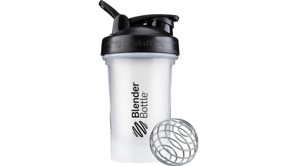 20 oz clear black shaker