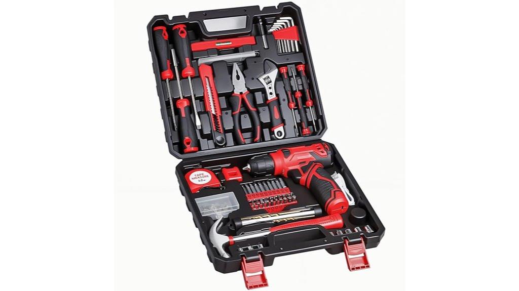 8v drill 132 piece toolbox