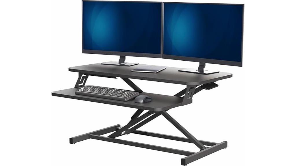 adjustable 32 inch sit stand desk