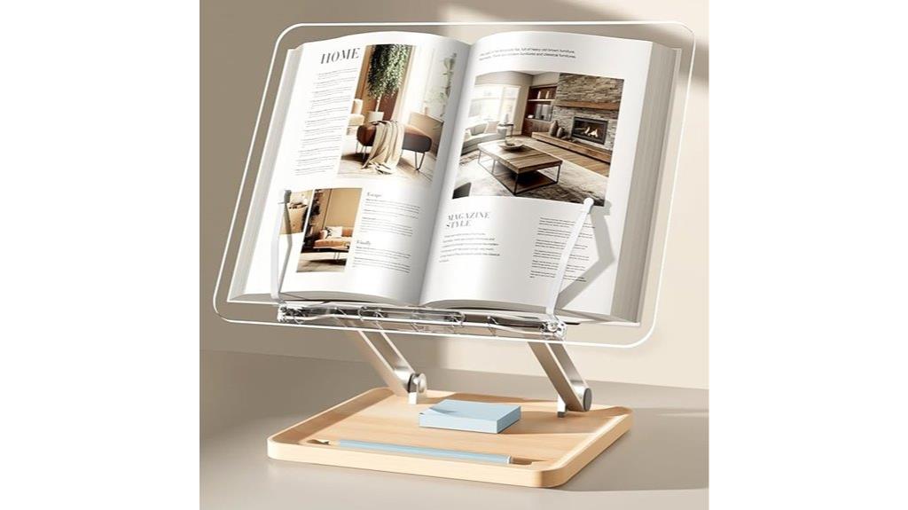 adjustable acrylic book holder