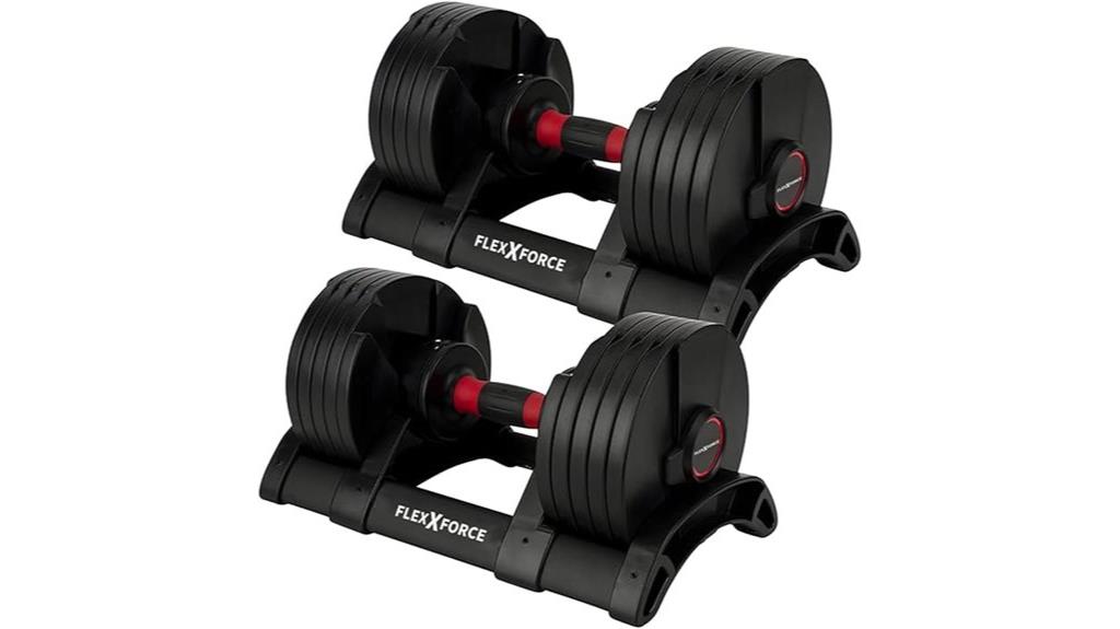 adjustable dumbbell weight set