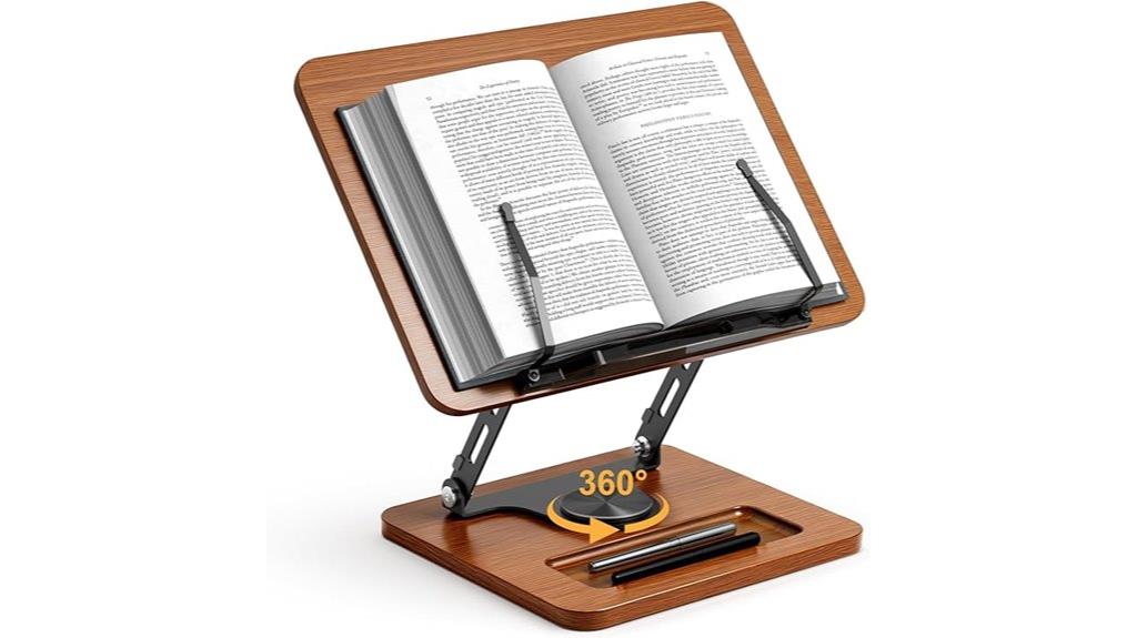 adjustable rotating book stand