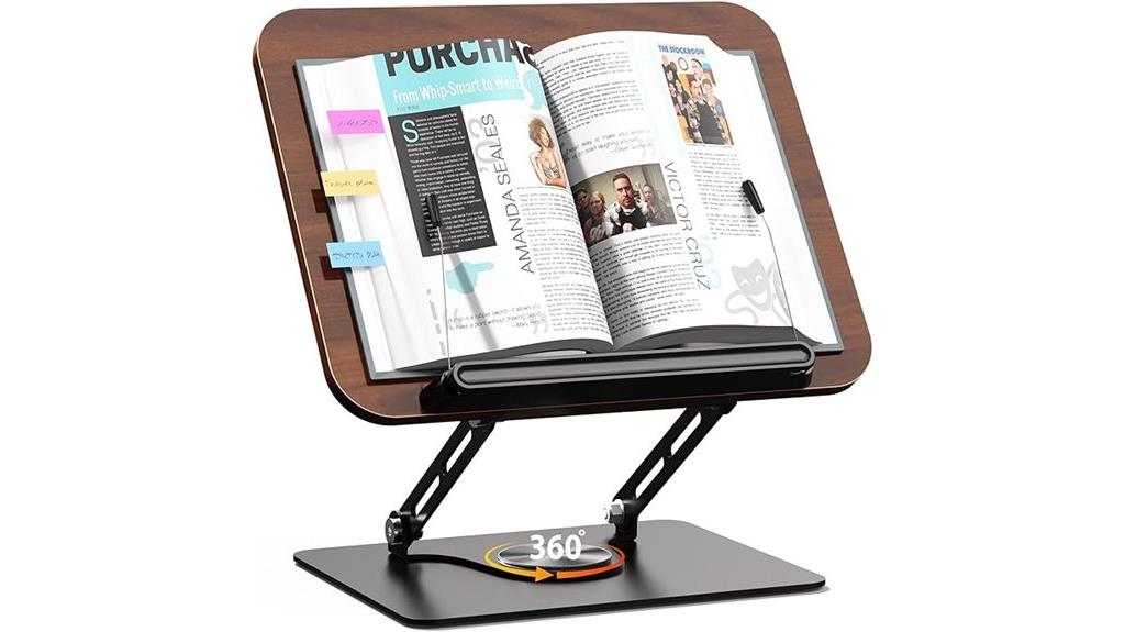 adjustable rotating book stand