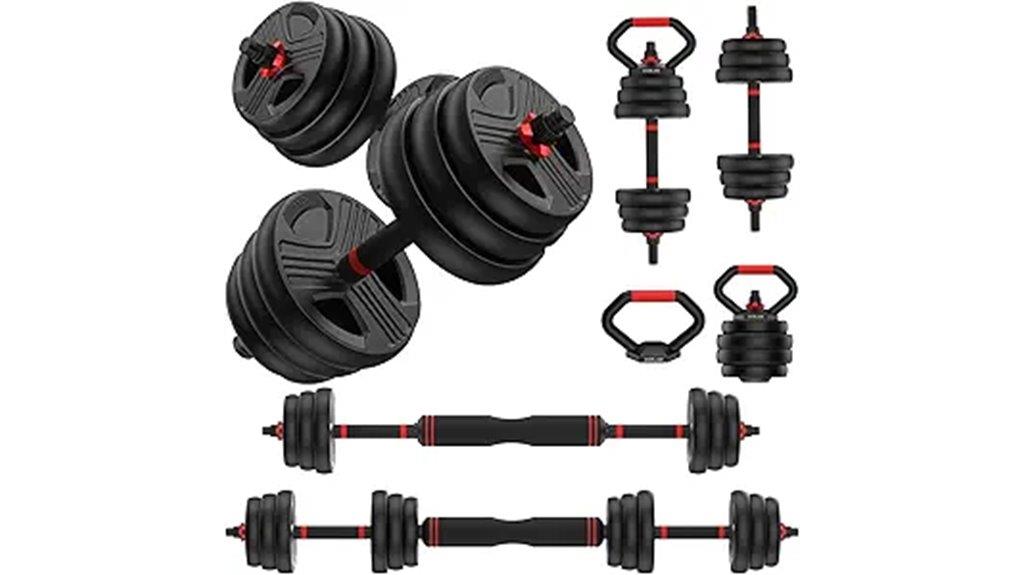 adjustable weight dumbbell set