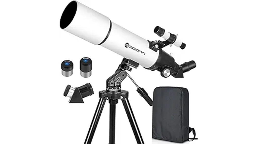 adult 80mm refractor telescope