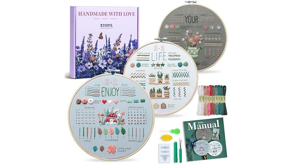 adult embroidery kit set