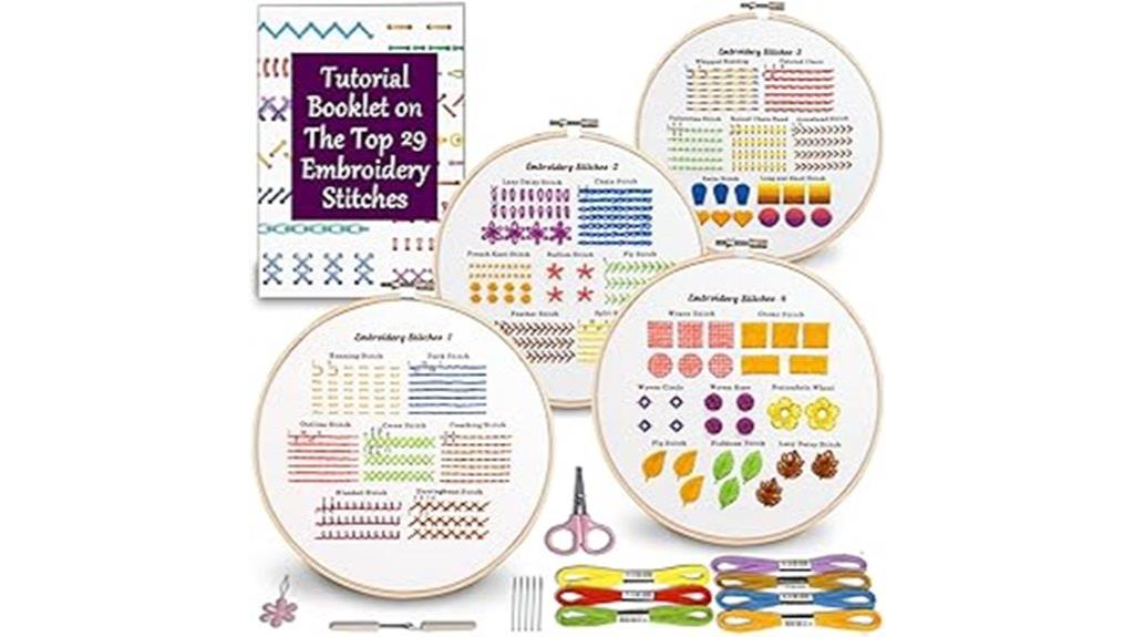 beginner embroidery stitches kit