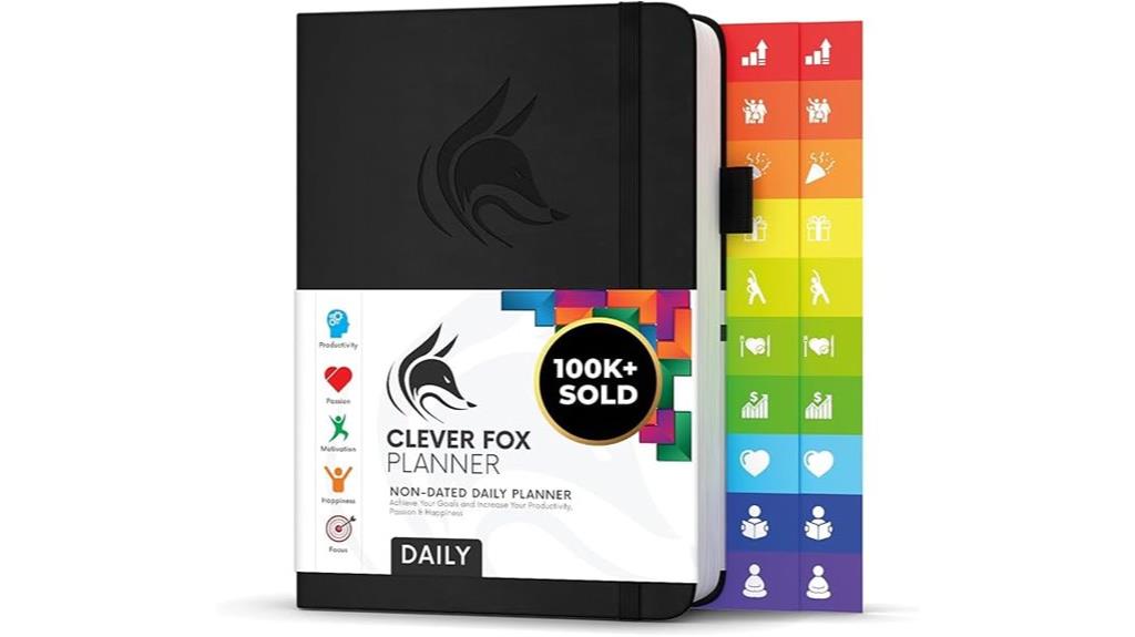 black daily planner