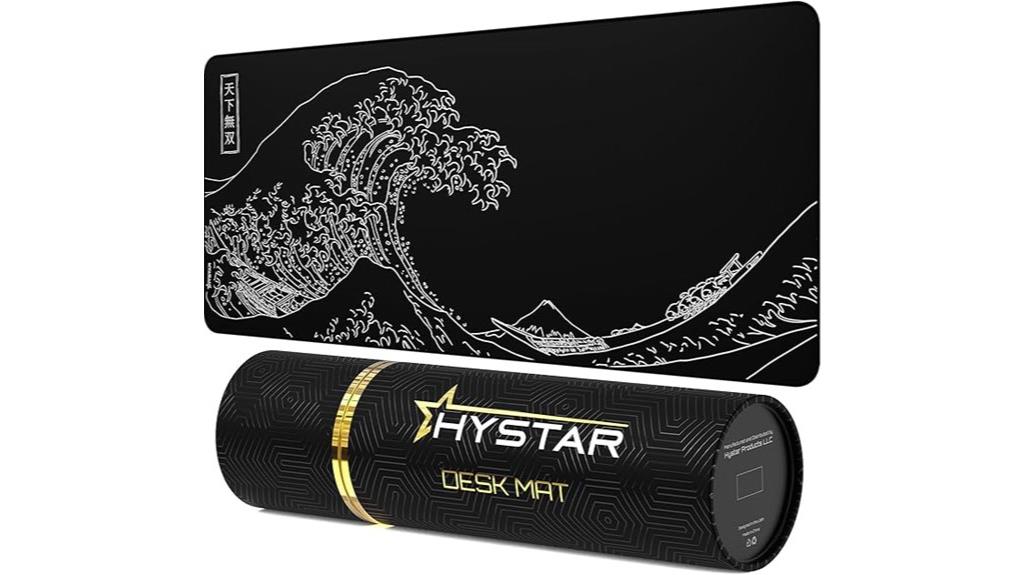 black extended gaming surface