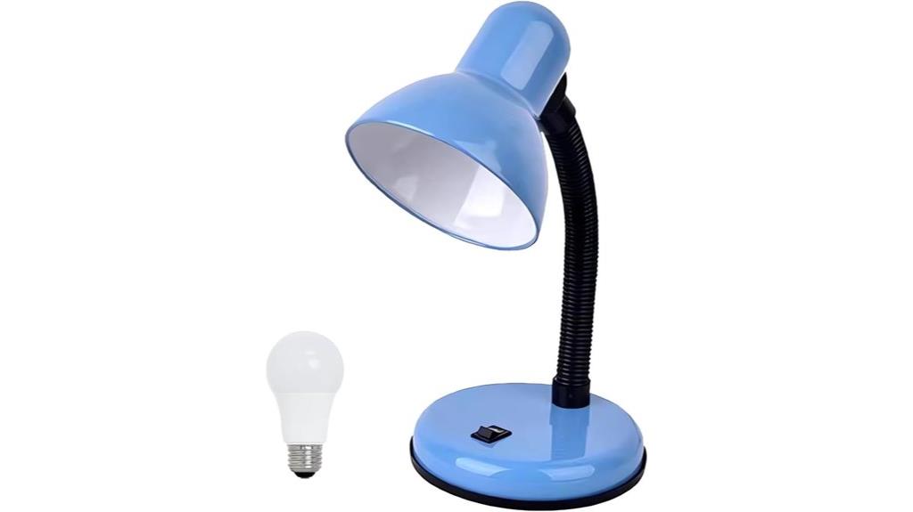 blue flexible metal lamp