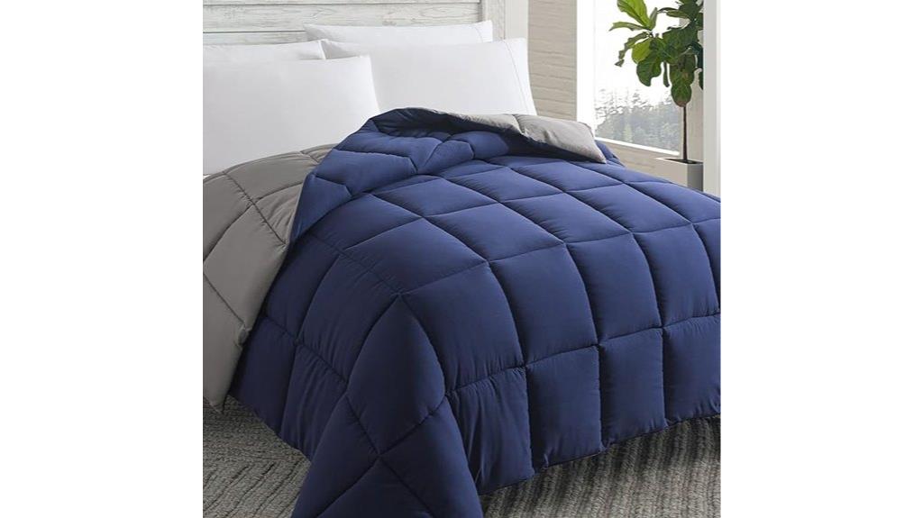 blue grey full comforter