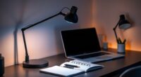 blue light desk lamps
