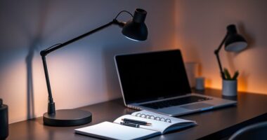 blue light desk lamps