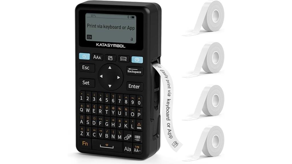 bluetooth label maker four tapes