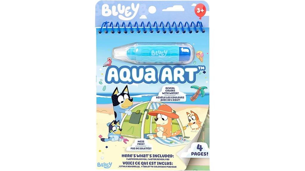 bluey aqua reusable activity pages