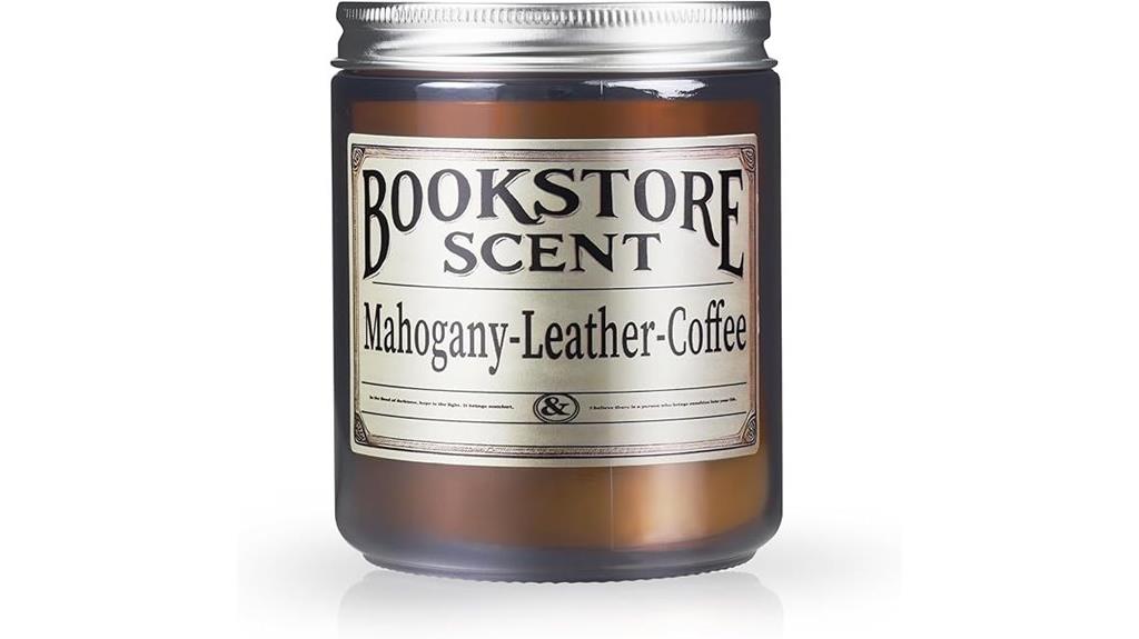 book themed candle gift