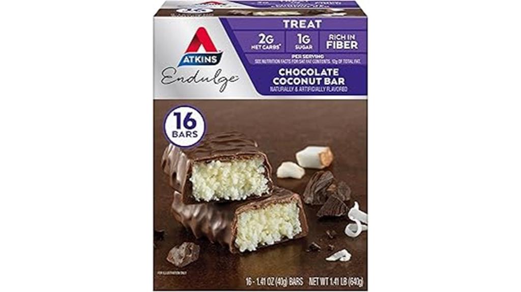 chocolate coconut flavored bars