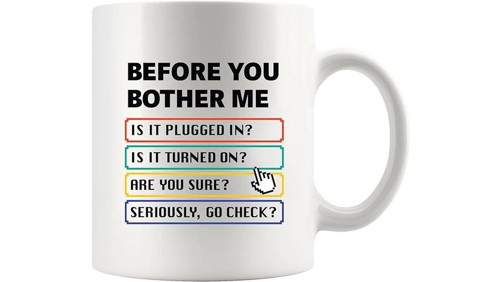 computer support mug gift