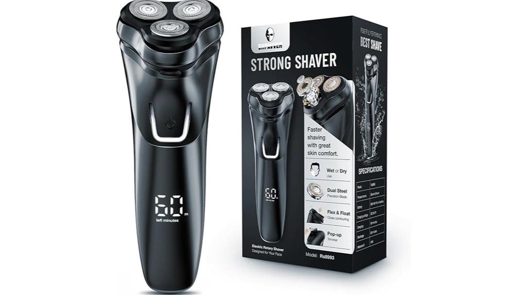 cordless waterproof shaver with trimmer