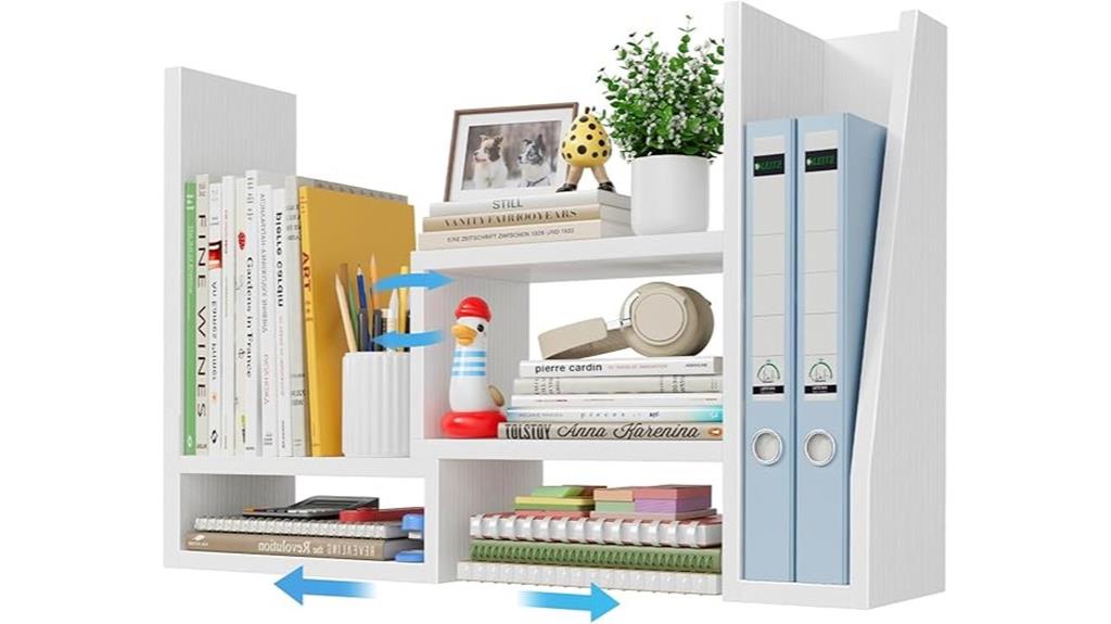 desktop storage organizer shelf