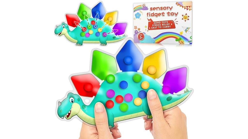 dinosaur themed toddler color sorter