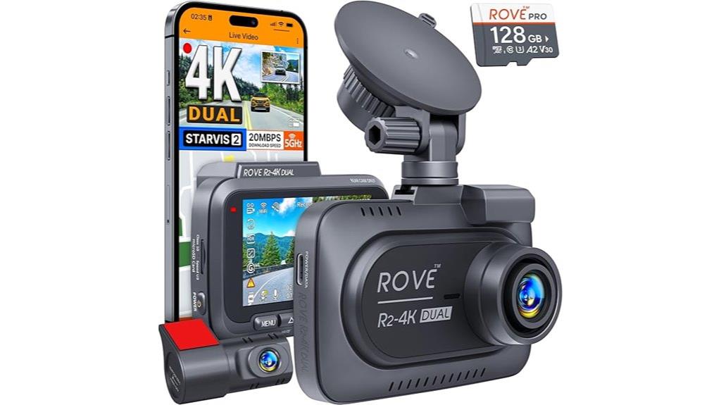 dual dash cam 128gb