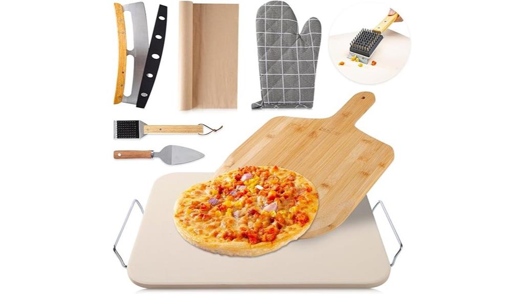 eight piece pizza stone set