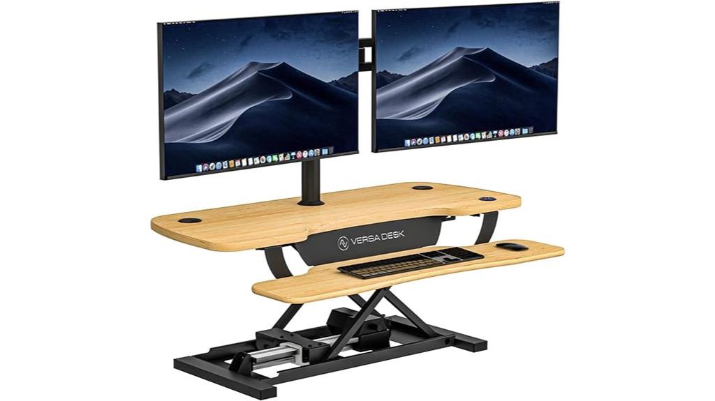 electric standing desk converter