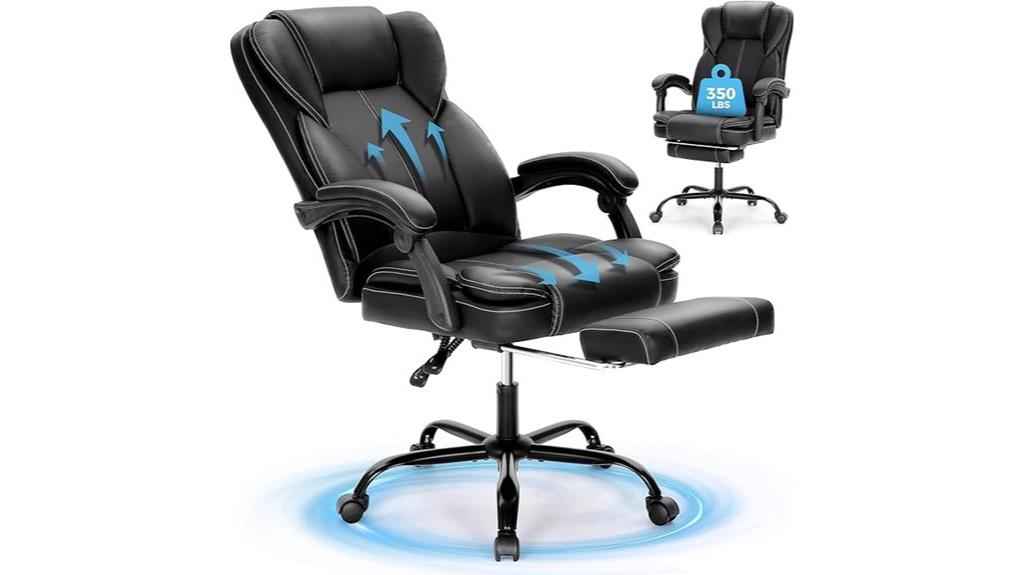 ergonomic chair with footrest