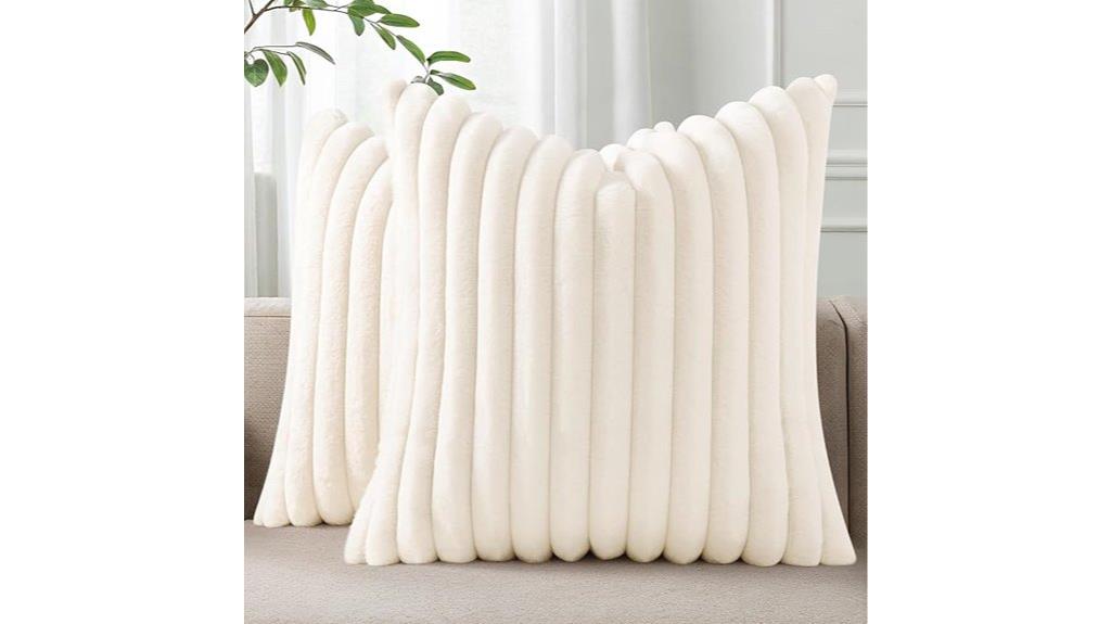 faux fur fall pillows