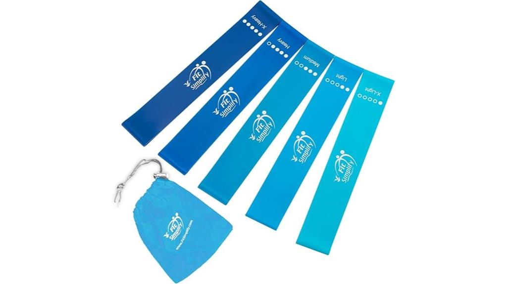 five resistance loop bands