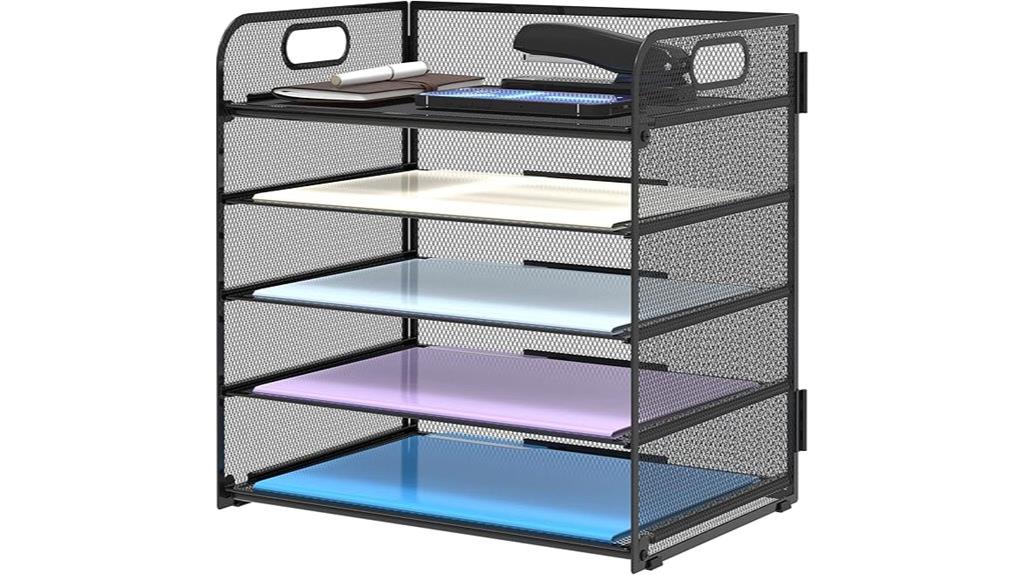 five tray paper organizer