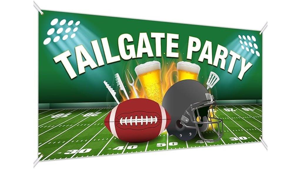 football tailgate party banner