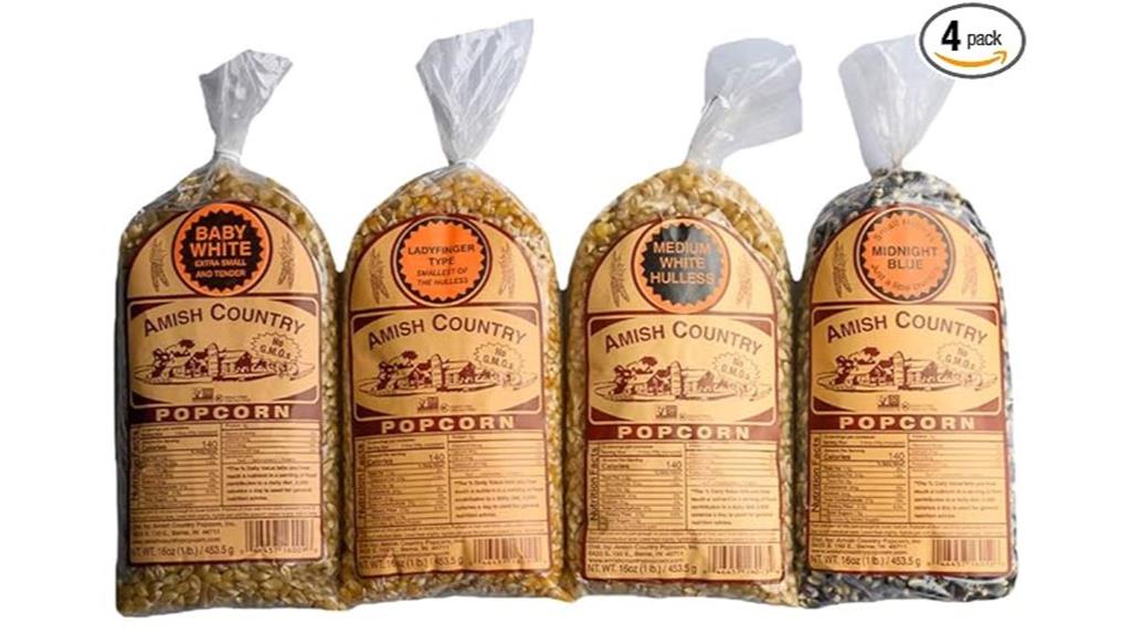 four bags of popcorn