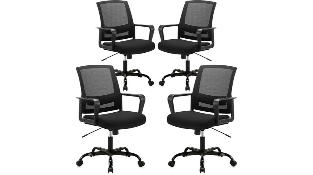 four pack mesh chairs