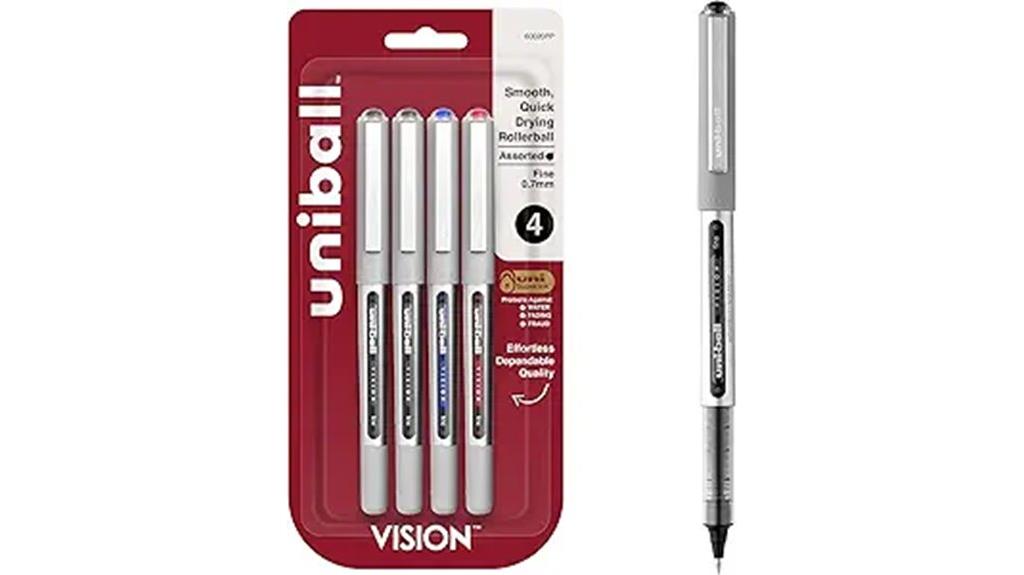 four pack rollerball pens