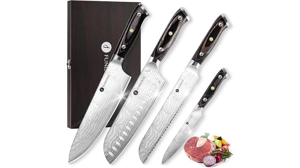 four piece knife set