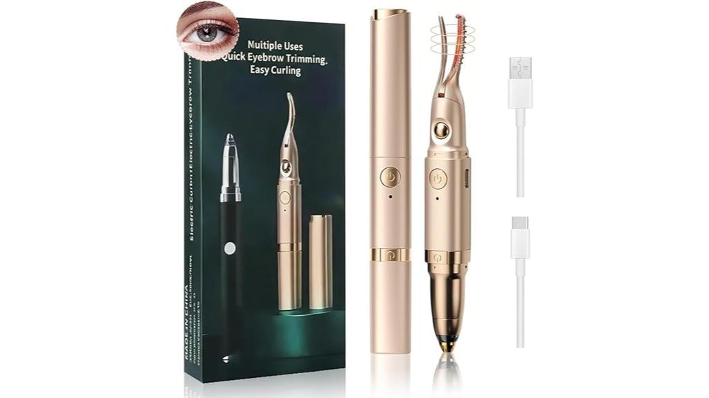 gold heated eyelash curler