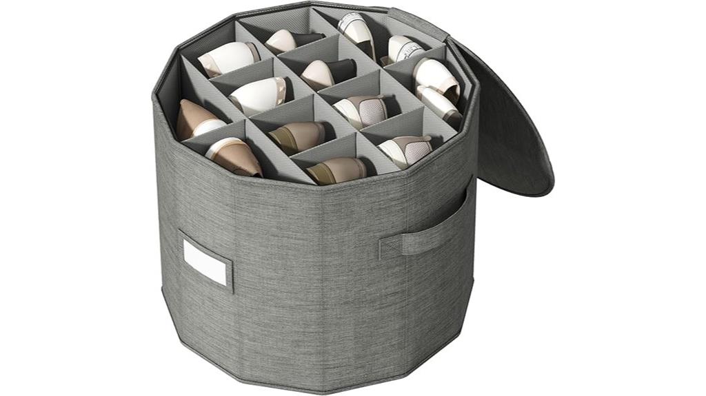 gray closet shoe organizer