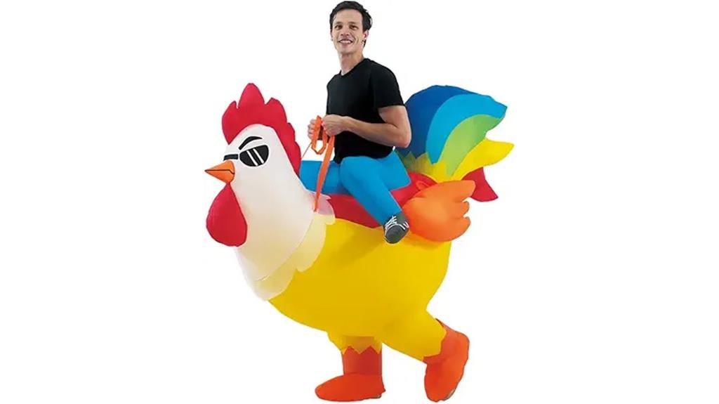 inflatable chicken ride costume
