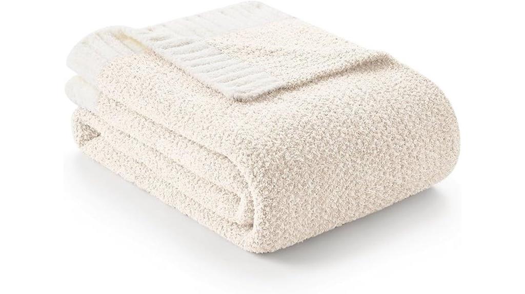 ivory couch snuggle blanket