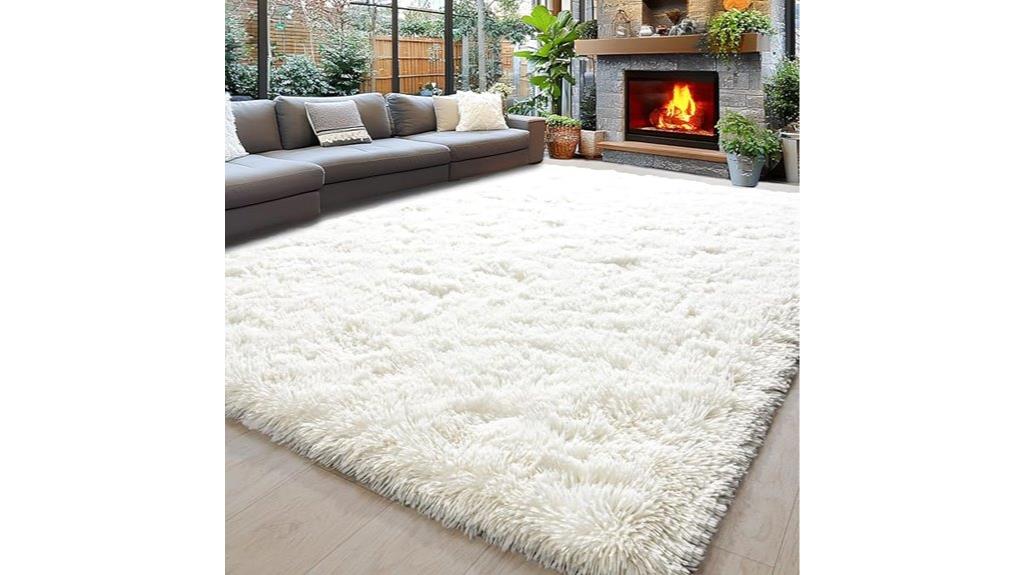 large soft shaggy rug