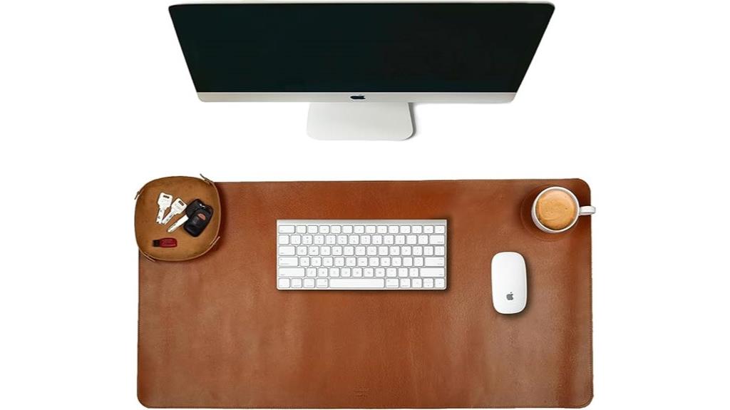 leather desk mat set