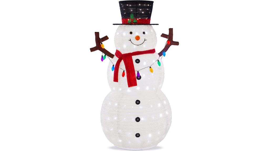 lighted snowman holiday decor