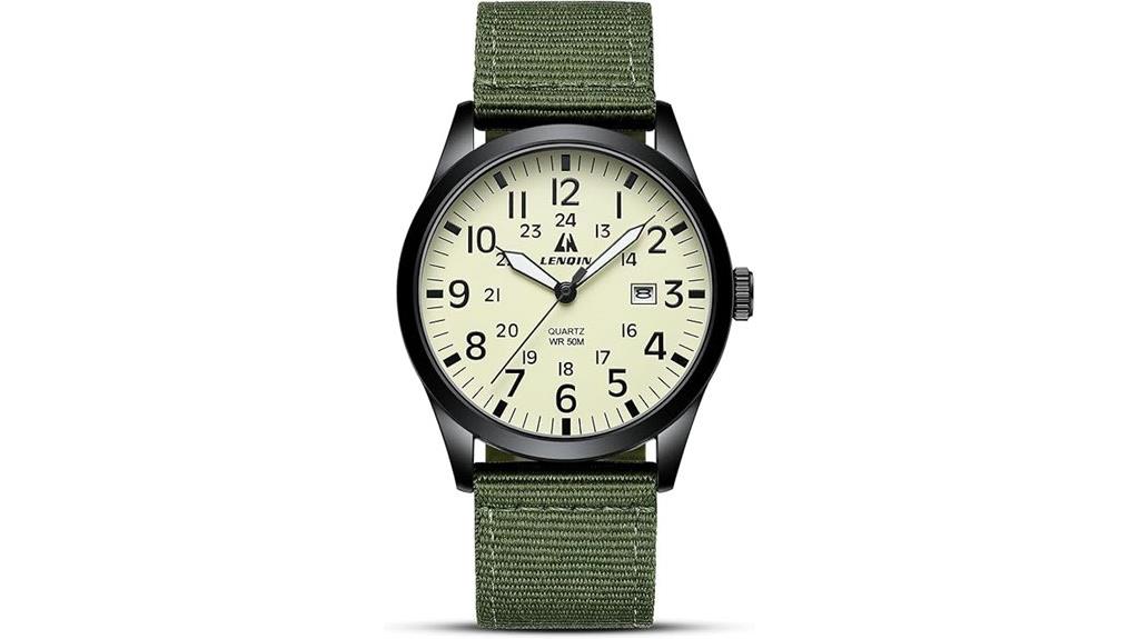 military nylon strap watch