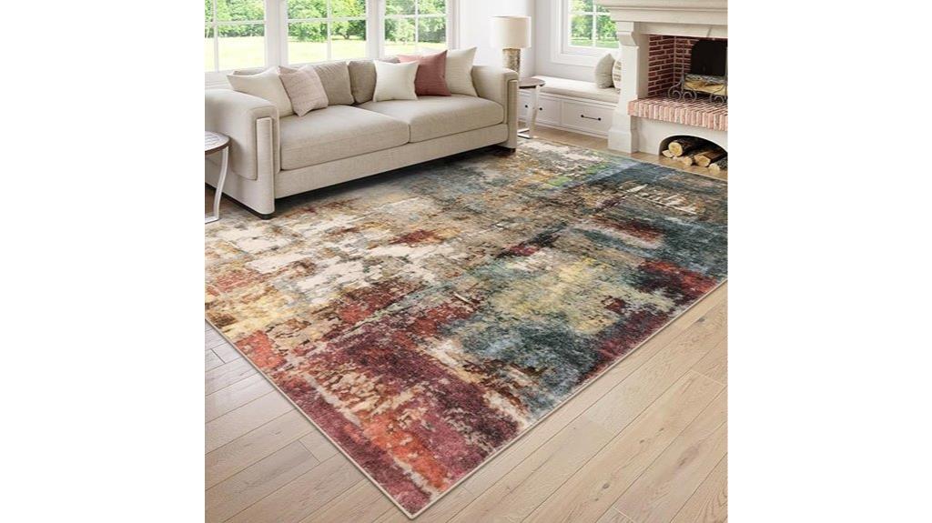 modern washable living room rug