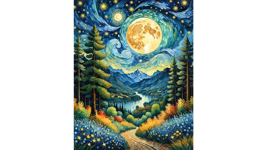 moon themed painting kit