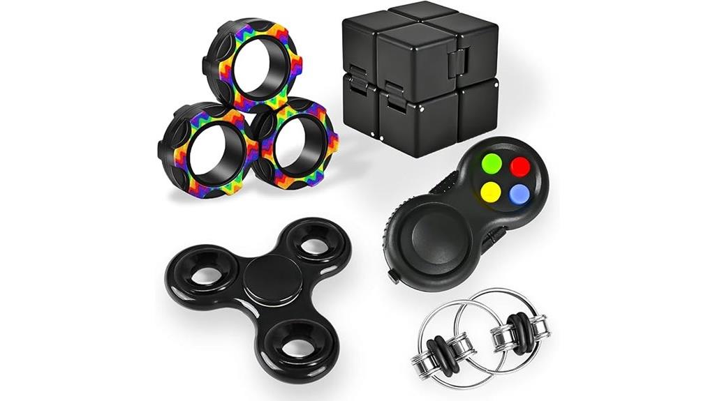 multi color fidget toy set